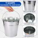Didaey 12 Pcs 12 Pcs Large Galvanized Metal Buckets with Handle 10 Inch Heavy Duty Stainless Steel Pails Round Pail for Party Wedding, Crafts, Utensils, Table Centerpieces (Silver)