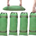 Flood Barrier Sand Bags 4Pcs Thickened Long Canvas Flood Protection Sandbags & Reusable With Insert Buckle Handle Sandbags for Emergency Flood Protection Fits Doors Garages Basement Counterweights (4)