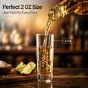 YULEER 12 Pack 2 OZ Tall Shot Glasses Bulk with Heavy Base, Clear Shot Glasses Set for Vodka Tequila Whiskey Liquor