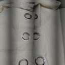 NICETOWN Linen Curtains 96 inches Long for Living Room, Grommet Vertical Drapes Privacy Added with Light Filtering Window Treatments for Bedroom, Natural, W42 x L96, 2 Pieces