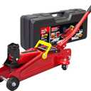 BIG RED TAM820014S Torin Hydraulic Trolley Service/Floor Jack with Blow Mold Carrying Storage Case, 1.5 Ton (3,000 lb) Capacity, Red