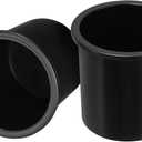 uxcell 2 Pcs Plastic Drop-in Cup, 4.25" x 4.2" Drink Can Holder Poker Table Cup Holder Insert for Sofa Boat Car Marine, Black
