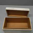Handicrafts Home Decorative Storage Box with Lid 10x5x5 Modern Home Decor Organizer, Memory Box & Jewelry Storage- Decorative Boxes for Living Room & Shelf Decor- Classic Plain- White