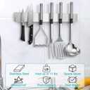 Magnetic Knife Holder for Wall, Knife Magnetic Strip Magnetic Knife Holder for Refrigerator Mount Knife Rack Kitchen Utensil Holder Metal Tool Holder Knife Block Kitchen Organizers Accessories 10 Inch