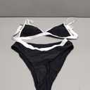 SUUKSESS Women Triangle High Cut Bikini Sets Sexy High Waisted 2 Piece Swimsuit L