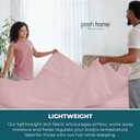 Posh Home King Size Jersey Knit Sheet Set, 4-Piece - Soft & Breathable All-Season Cotton Blend with Deep Pockets - Flat Sheet, Fitted Sheet & 2 Pillowcases - Pink