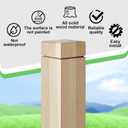 CroBlissful 2 Pcs 3" x 3" x 48" Solid Poplar Stair Newel Post with a Single Groove Notched Newel Wood Balusters for Staircase Interior Railing Newels for Stair Handrails