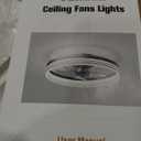 VOLISUN Low Profile Ceiling Fans with Light and Remote, 23.6in Fandelier Ceiling Fan with Light, 3000K-6500K Dimmable Flush Mount LED Ceiling Fan Light, Modern Ceiling Fan Light for Bedroom