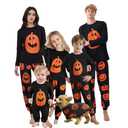 Urkutoba Matching Family Halloween Pajamas Set - Cute Pumpkin Print 2-Piece PJS for Adults & Kids | Holiday Family Pajamas (HWN1-Men, Small)