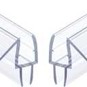 AmazerBath Shower Door Bottom Seal 39 inch (Set of 2) - Suitable for 1/4 Inch Glass, Frameless Glass Seal Strip Shower Door Sweep