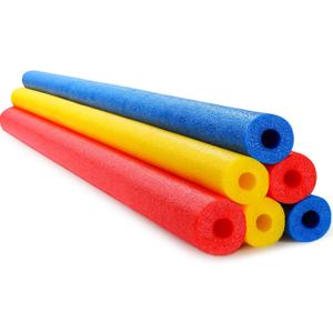 Hollowfly 6 Pack Pool Noodles Swimming Floating Foam Tube Hollow Bright Swimming Pool Noodles Bulk Heavy Duty for Adults(red, Yellow, Blue, 40 x 1.6 Inch)