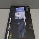 Wireless Keyboard and Mouse Backlit - Typewriter Keyboard with Magnetic Wrist Rest, Retro Round Keycaps, Light Up Letters, 2.4GHz Cordless Combo for Mac, Windows, PC, Laptop, Trueque [Upgraded] (Black)