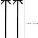 Luxshiny Black Bow Toothpicks 20 Pcs Food Picks for Appetizers Fruit Skewers Cupcake Toppers and Cocktail Decorations 4 Inch Mini Bow Food Picks for Party Entertaining