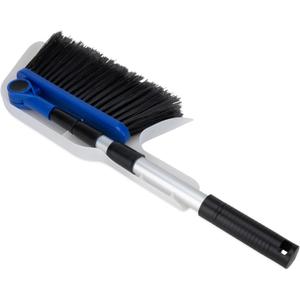 Camco Adjustable Broom and Dustpan - Portable & Compact Full Size Broom - Adjusts from 24-52 Inches, Ideal for RV, Marine, and Home Use (43623-A)