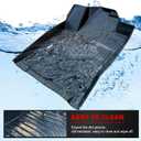 IKON MOTORSPORTS 3D TPE Floor Mats, Compatible with 2011-2023 Dodge Charger AWD & Chrysler 300 AWD, All Weather Waterproof Anti-Slip Liners, Front & 2nd Row Full Set Car Accessories, Black