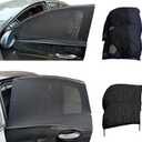 Car Window Screens for Side Windows, OUTTDID 4 Pack Side Window Sun Shades,Stretchy Mosquito Net Cover Fit Cars SUVs - Front & Rear