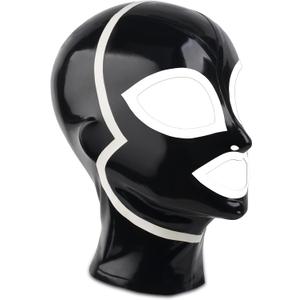 Latex Hood Mask Full Face Mask Riding Mask Hood Party Mask for Christmas Ccosplay (Small)