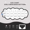 Girls Swim Bikini Bottoms with Fully Lined, UPF 50+ Sun Protection Swimsuit Soft Quick-Dry for Beach Pool (Black), Size 14