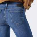 Mavi Women's Emma Mid Rise Slim Boyfriend Jeans Premium Stretch Denim, Comfortable Skinny Jeans, Straight & Bootcut Jeans, (Blue, M)