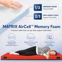 Hazli Matrix AirCell Memory Foam Camping Mattress Pad - CertiPUR-US Roll Up Mattress for Adults - Portable Foam Sleeping Mats for Camping - Camp Cot Sleeping Pad - Floor Sleep Mat Bed Roll for Car RV, Size: Small: 64" X 26" X 3"