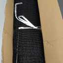 HIDALIFE Temporary Fence with Posts, Safety Barrier for Dog Snow Plastic Mesh Fencing with Fiberglass Stake Windbreak Rope, Movable Fencing Roll for Garden Backyard Outdoor Animal Protect (3'×50' black)