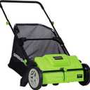 Pickup Pro Garden Sweeper - Manual Leaf & Grass Push Lawn Sweeper (Pickup)
