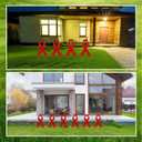 Drydiet 6 Pcs Ribbon Awareness Yard Signs with Metal Stakes 14 Ribbon Health Awareness Lawn Stakes Waterproof Patio Sign for Outdoor Garden Church(Red)