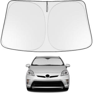 Proadsy 2025 Upgrade Windshield Sun Shade Custom Fit 2010-2015 Toyota Prius Foldable Front Sunshade Protector Sun Visor Blocks UV Rays Keep Car Cooler