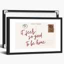 Cute Girly Wall Art Feels So Good To Be Home Vintage Wine Red Postcard Poster Canvas Printing Trendy Apartment Aesthetic for Room Home College Dorm Cool Girl Decor 8x12inch black framed