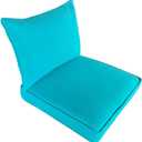 Outdoor Chair Cushions for Patio Furniture, 25x25x5 Replacement Couch Cushion Set for Wicker Glider Rocking Chairs Loveseat Sectional Sofa, Thick Out Door Chair Pad Weather Fade Resistant, Teal Blue