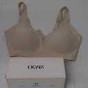 OEAK Womens Deep V Bras Wireless Comfortable Bra Supportive No Underwire Bras Tshirt Push Up Bralettes Plunge Seamless Bra (Small, Skin Color)
