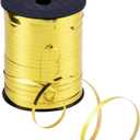 Outus 3/ 16 Inch Crimped Curling Ribbon Balloon Ribbon Spool 500 Yard for Balloons or Gift Wrapping (Metallic Gold)