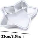 8.5 Inch Five-pointed Star Pentagram Shaped Aluminum 3D Baking Mould Cake Mold Tin Birthday Cake Pan - Star