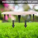 4Pcs Large Stepping Stones Outdoor Garden Walkway, Durable Plastic Pavers for Patio, Pathway, and Landscaping, Weatherproof Stepping Stones with Ground Stakes for Easy Installation