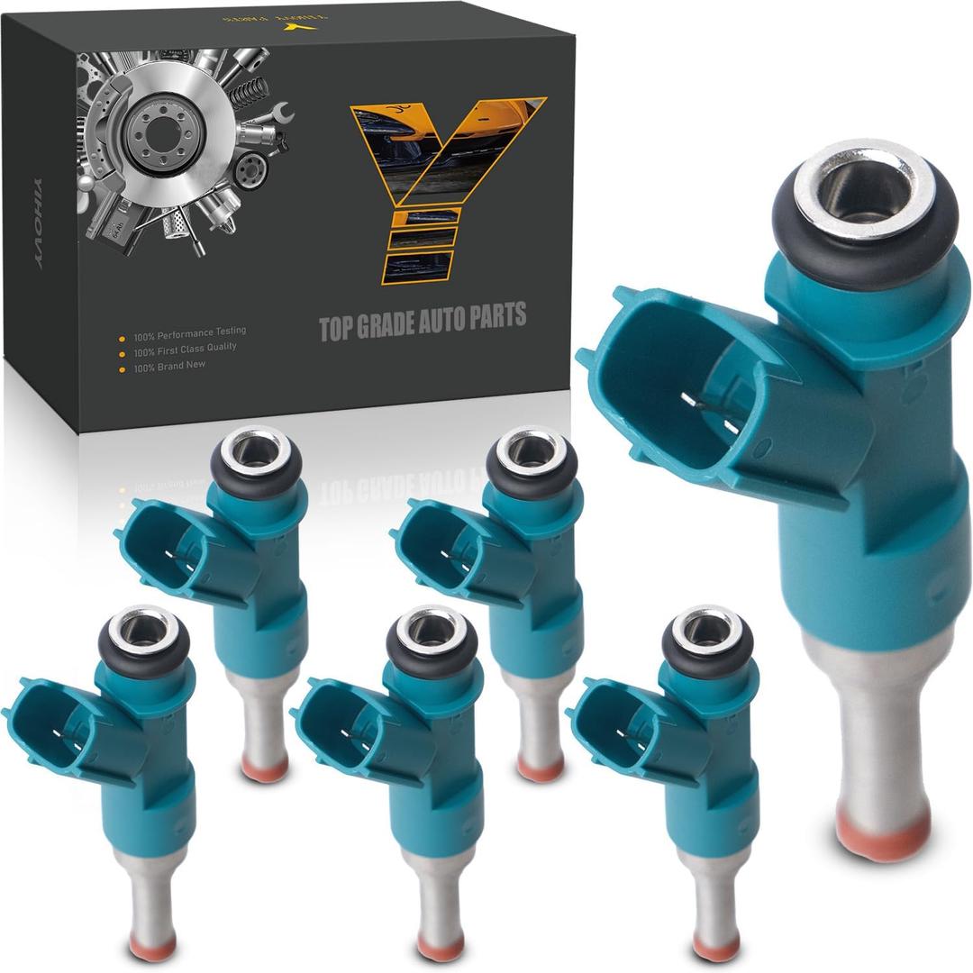6PCS Fuel Injectors fit for Lexus 2013-2018 ES350 2011-2015 RX35 2010-2015 RX450H, fit for Toyota 2013-2018 Avalon 2012-2017 Camry 2011-2016 Highlander 2011-2016 Sienna V6 3.5L, 232090P010