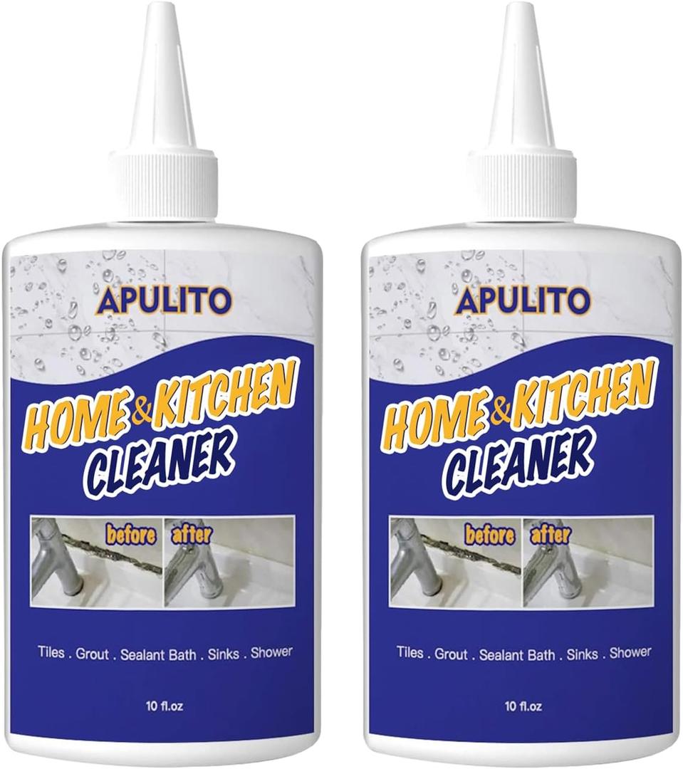 APULITO Household cleaner Gel for Bathroom Shower Kitchen Tile Sink Countertop 10 Fl Oz (Pack of 2)