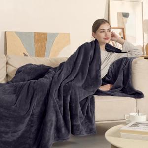 COZYTY Heated Blanket Electric Blanket Full Size, Super Soft Cozy Upgraded Flannel Heating Blanket with 6 Heating Levels & 110 Hours Auto Off, Fast Heating & Overheat Protection, 72" x 84", Dark Gray