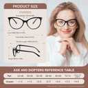 KoKoBin Reading Glasses for Women 3 Pairs Cat Eye Oversized Spring Hinge Fashion Readers (Black&blue&tortoise)