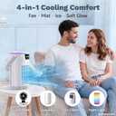 Portable Air Conditioners, AC Fan Mini Evaporative Air Cooler 1200ML with Ice Cooling Mist Personal Air Conditioner Quiet for Bedroom, Home Office Desk, Nightstand (white)