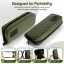 LiKiLiKi 15.7″ Extra Large Foldable Backpack Stool, Heavy Duty Thickened Collapsible Portable Pocket Chair, Compact Pocket Size Travel Seat for Hiking, Fishing, Picnic and Outdoor Activities (Green)