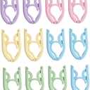 Cabilock 12pcs Compact Hangers Socks Drying Rack for Hotel Camping and Skirt Pants