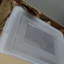 IRIS USA File Box, Plastic File Boxes With Lids, Document Organizer for Letter/Legal File, Document Box, Storage Bin For Hanging Files, Secure Latching Lid Stackable BPA-Free, Clear 35 Qt. 1 Pack