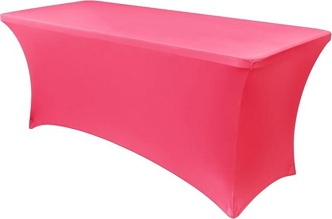 Stretch Spandex Rectangular Table Cover 36x20 Inch, Pink