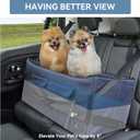 A 4 Pet Dog Car Seat for Medium/Large Dog or 2 Small Dogs, Booster Travel Pet Seat with 2 Safety Seat Belts & Storage Bags, Portable Comfortable Pet Seat for Dogs Under 55 lbs