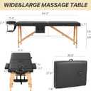 KCC Memory Foam Massage Table Premium Portable Foldable Massage Bed Height Adjustable, 84 Inches Long 28 Inchs Wide Home Salon Spa Bed Tattoo Table with Accessories &Carrying Case, Easy Set Up