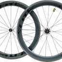 ELITEWHEELS Road Bike Carbon Wheels 700c Clincher 38/50/55/60/82mm Carbon Wheelset Tubeless Ready Cycling Wheel U Shape