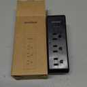 Surge Protector Outlet Extender with Rotating Plug, 9 AC Multi Plug Wall Outlet Expander, 1800J Wall Charger, 3-Sided Power Strip Electrical Plug Adapter Outlet Splitter for Home Office Dorm - Black