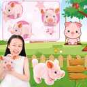 Liberty Imports My Pet Pig, Electronic Plush Piggy Toy Piglet that Walks, Wags Tail, Wiggles Nose, and Makes Oink Sounds for Kids, Boys, Girls