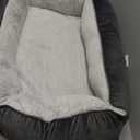 long rich rectangle bolster Pet Bed, Dog bed medium size, Gray With, 25x21x8 Inch (Pack of 1) (HCT-REC-005)