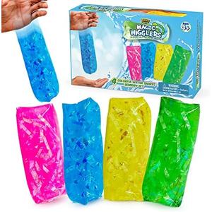 YoYa Toys Magic Wigglers Water Snake Fidget Toy - Water Wiggler Toy, Water Snakes Trick Stress Toy, Slippery Tricky Wiggler Tube - 3-Pack Squishy Sensory Fidget Water Snake Toy, 5-inch Novelty Gift